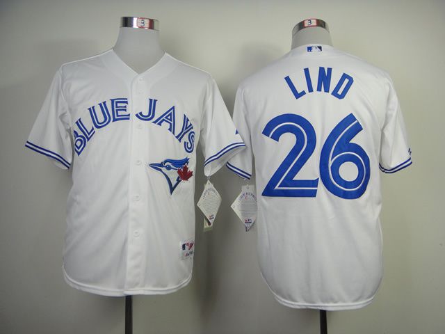 Men Toronto Blue Jays 26 Lind White MLB Jerseys